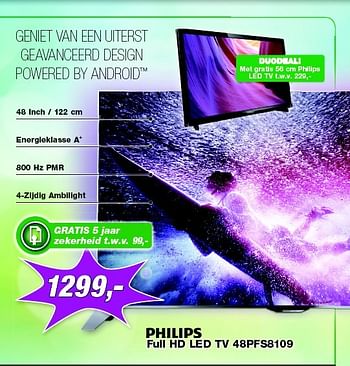 Aanbiedingen Philips full hd led tv 48pfs8109 - Philips - Geldig van 02/03/2015 tot 15/03/2015 bij ElectronicPartner
