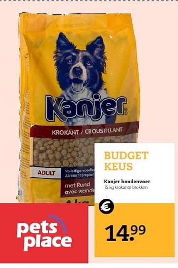 Aanbiedingen Kanjer hondenvoer - Kanjer - Geldig van 02/03/2015 tot 15/03/2015 bij Pets Place