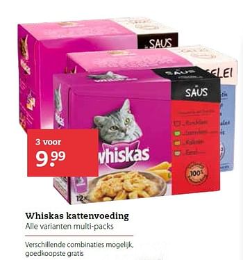 Aanbiedingen Whiskas kattenvoeding - Whiskas - Geldig van 02/03/2015 tot 15/03/2015 bij Pets Place