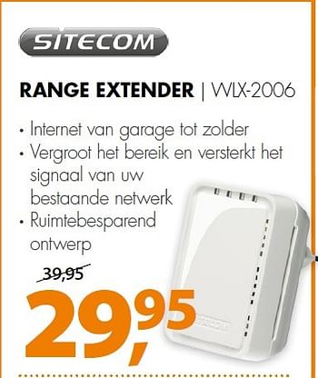 Aanbiedingen Sitecom range extender wlx-2006 - Sitecom - Geldig van 09/03/2015 tot 15/03/2015 bij Expert