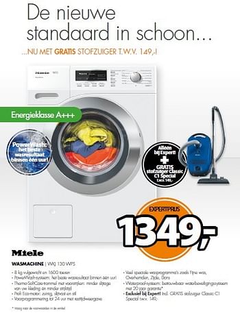 Aanbiedingen Miele wasmachine wkj 130 wps - Miele - Geldig van 09/03/2015 tot 15/03/2015 bij Expert