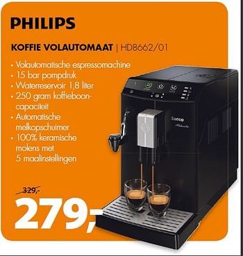 Aanbiedingen Philips koffie volautomaat hd8662-01 - Philips - Geldig van 09/03/2015 tot 15/03/2015 bij Expert