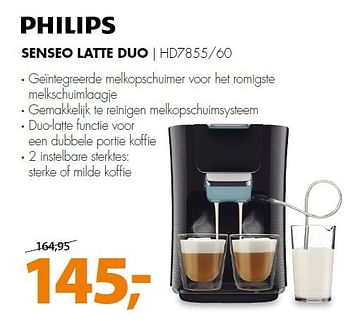 titel Handschrift Eerlijkheid Philips Philips senseo latte duo hd7855-60 - Promotie bij Expert