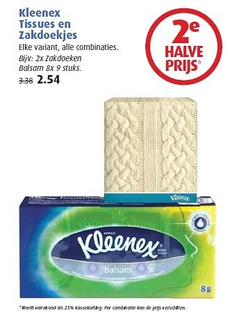 Aanbiedingen Kleenex tissues en zakdoekjes - Kleenex - Geldig van 09/03/2015 tot 15/03/2015 bij Uw eigen drogist