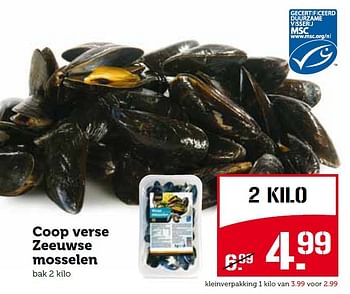 Aanbiedingen Coop verse zeeuwse mosselen - Huismerk - Coop - Geldig van 09/03/2015 tot 15/03/2015 bij Coop