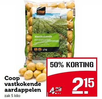 Aanbiedingen Coop vastkokende aardappelen - Huismerk - Coop - Geldig van 09/03/2015 tot 15/03/2015 bij Coop