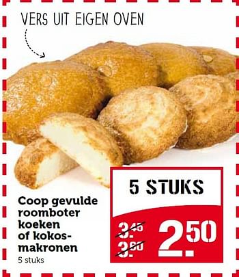Aanbiedingen Coop gevulde roomboter koeken of kokosmakronen - Huismerk - Coop - Geldig van 09/03/2015 tot 15/03/2015 bij Coop