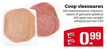 Aanbiedingen Coop vleeswaren blik boterhamworst, snijworst - Huismerk - Coop - Geldig van 09/03/2015 tot 15/03/2015 bij Coop