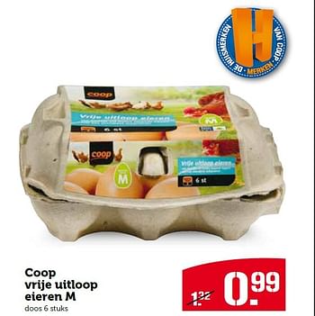 Aanbiedingen Coop vrije uitloop eieren m - Huismerk - Coop - Geldig van 09/03/2015 tot 15/03/2015 bij Coop