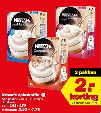Aanbiedingen Nescafé oploskoffie   - Nescafe - Geldig van 11/03/2015 tot 17/03/2015 bij Hoogvliet
