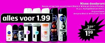 Aanbiedingen Nivea deodorant - Nivea - Geldig van 10/03/2015 tot 15/03/2015 bij Trekpleister