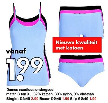 Aanbiedingen Dames naadloos ondergoed - Huismerk - Wibra - Geldig van 09/03/2015 tot 21/03/2015 bij Wibra