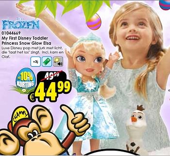 Aanbiedingen My first disney toddler princess snow glow elsa - Disney  Frozen - Geldig van 14/03/2015 tot 05/04/2015 bij ToyChamp