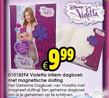 Aanbiedingen Violetta intiem dagboek met magnetische sluiting - Violetta - Geldig van 14/03/2015 tot 05/04/2015 bij ToyChamp
