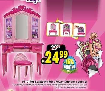 Aanbiedingen Barbie princess power kaptafel speelset - Mattel - Geldig van 14/03/2015 tot 05/04/2015 bij ToyChamp