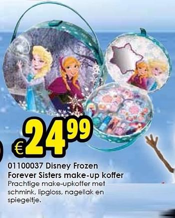 Aanbiedingen Disney frozen forever sisters make-up koffer - Disney  Frozen - Geldig van 14/03/2015 tot 05/04/2015 bij ToyChamp