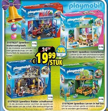 Aanbiedingen Speelbox ridder schatkamer - Playmobil - Geldig van 14/03/2015 tot 05/04/2015 bij ToyChamp