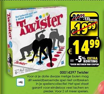 Aanbiedingen Twister - Hasbro - Geldig van 14/03/2015 tot 05/04/2015 bij ToyChamp