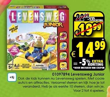 Aanbiedingen Levensweg junior - Hasbro - Geldig van 14/03/2015 tot 05/04/2015 bij ToyChamp