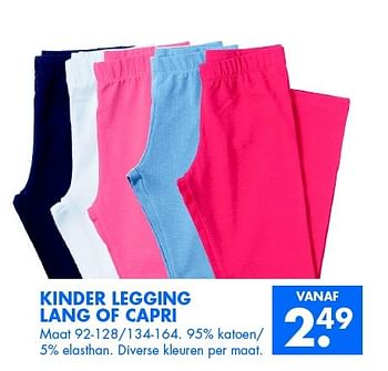 Aanbiedingen Kinder legging lang of capri - Huismerk - Zeeman  - Geldig van 14/03/2015 tot 21/03/2015 bij Zeeman