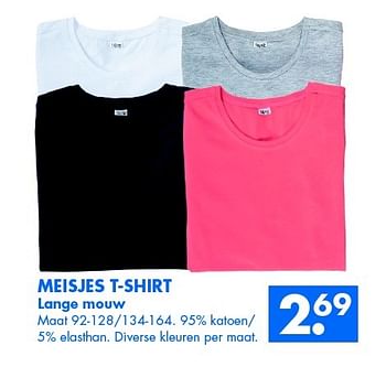 Aanbiedingen Meisjes t-shirt lange mouw - Huismerk - Zeeman  - Geldig van 14/03/2015 tot 21/03/2015 bij Zeeman