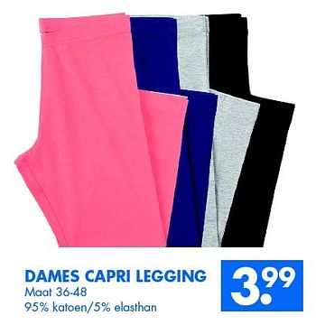 Aanbiedingen Dames capri legging - Huismerk - Zeeman  - Geldig van 14/03/2015 tot 21/03/2015 bij Zeeman