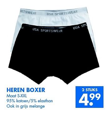 Aanbiedingen Heren boxer - Huismerk - Zeeman  - Geldig van 14/03/2015 tot 21/03/2015 bij Zeeman