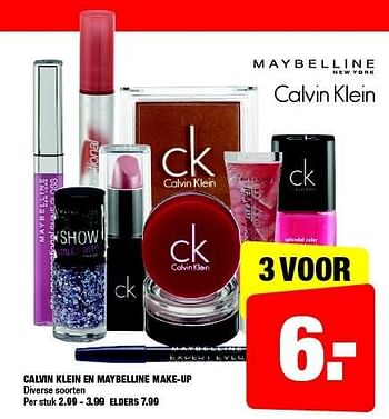 Aanbiedingen Calvin klein en maybelline make-up - Calvin Klein - Geldig van 09/03/2015 tot 22/03/2015 bij Big Bazar