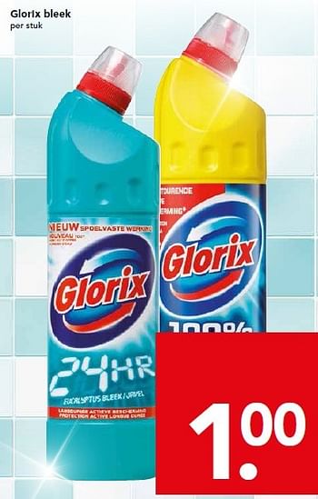 Aanbiedingen Glorix bleek - Glorix - Geldig van 15/03/2015 tot 21/03/2015 bij Deen Supermarkten