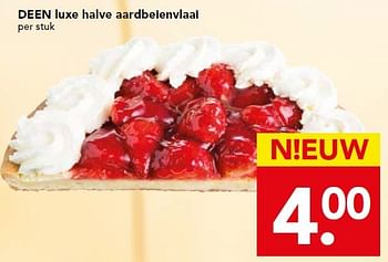 Aanbiedingen Deen luxe halve aardbeienvlaai - Huismerk deen supermarkt - Geldig van 15/03/2015 tot 21/03/2015 bij Deen Supermarkten