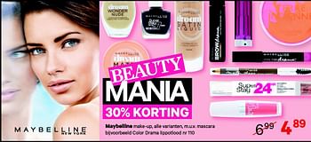 Aanbiedingen Maybelline make-up - Maybelline - Geldig van 09/03/2015 tot 22/03/2015 bij Etos