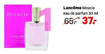 Aanbiedingen Lancôme miracle eau de parfum - Lancome - Geldig van 09/03/2015 tot 22/03/2015 bij Etos