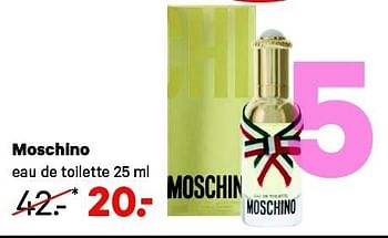 Aanbiedingen Moschino - Moschino - Geldig van 09/03/2015 tot 22/03/2015 bij Etos
