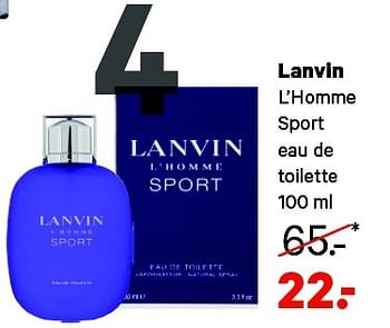 Aanbiedingen Lanvin l`homme sport eau de toilette - Lanvin - Geldig van 09/03/2015 tot 22/03/2015 bij Etos