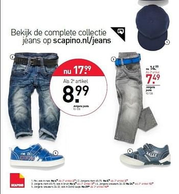 Aanbiedingen Jongens jeans - Huismerk - Scapino - Geldig van 09/03/2015 tot 29/03/2015 bij Scapino