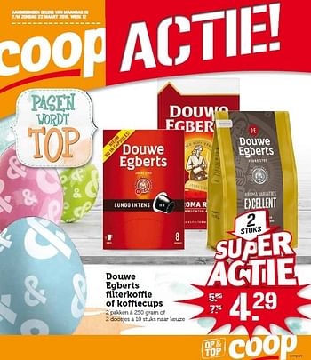 Aanbiedingen Douwe egberts filterkoffie of koffiecups - Douwe Egberts - Geldig van 15/03/2015 tot 21/03/2015 bij Coop
