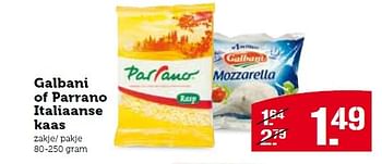 Aanbiedingen Galbani of parrano italiaanse kaas zakje- pakje - Galbani - Geldig van 15/03/2015 tot 21/03/2015 bij Coop