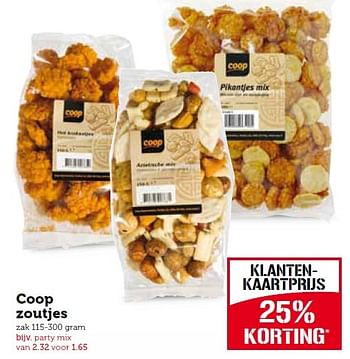 Aanbiedingen Coop zoutjes - Huismerk - Coop - Geldig van 15/03/2015 tot 21/03/2015 bij Coop