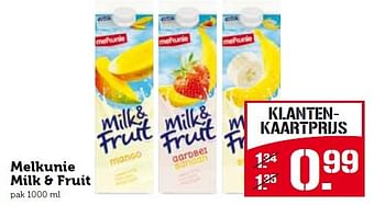 Aanbiedingen Melkunie milk + fruit - Melkunie - Geldig van 15/03/2015 tot 21/03/2015 bij Coop