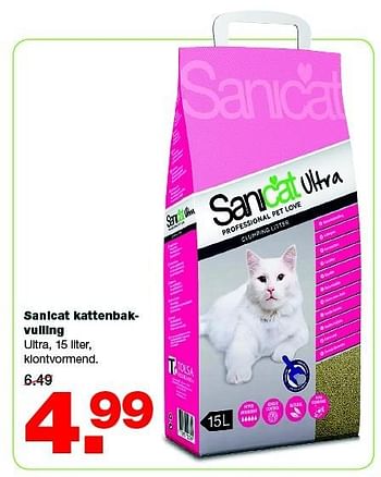 Aanbiedingen Sanicat kattenbakvulling - Sanicat - Geldig van 16/03/2015 tot 22/03/2015 bij Praxis