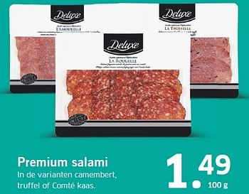 Aanbiedingen Premium salami in de varianten camembert - Deluxe - Geldig van 16/03/2015 tot 22/03/2015 bij Lidl