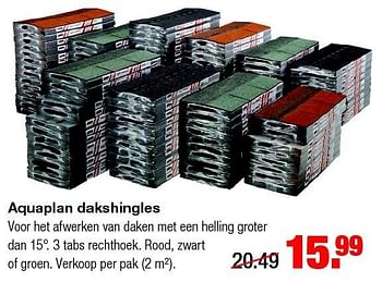 Aanbiedingen Aquaplan dakshingles - Aquaplan - Geldig van 16/03/2015 tot 22/03/2015 bij Praxis