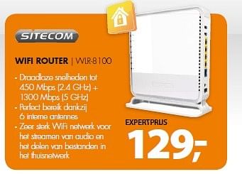 Aanbiedingen Sitecom wifi router wlr-8100 - Sitecom - Geldig van 16/03/2015 tot 22/03/2015 bij Expert