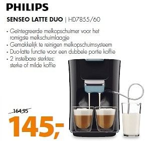 Aanbiedingen Philips senseo latte duo hd7855-60 - Philips - Geldig van 16/03/2015 tot 22/03/2015 bij Expert