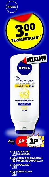 Aanbiedingen Verstevigende q10 body lotion onder de douche - Nivea - Geldig van 17/03/2015 tot 22/03/2015 bij Kruidvat