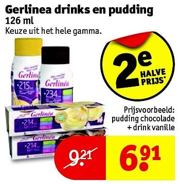 Aanbiedingen Gerlinea drinks en pudding - Gerlinéa - Geldig van 17/03/2015 tot 22/03/2015 bij Kruidvat