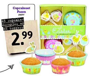 Aanbiedingen Cupcakeset pasen - Huismerk - Xenos - Geldig van 16/03/2015 tot 29/03/2015 bij Xenos
