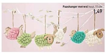 Aanbiedingen Paashanger met wol - Huismerk - Xenos - Geldig van 16/03/2015 tot 29/03/2015 bij Xenos