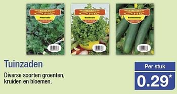 Aanbiedingen Tuinzaden - Number One - Geldig van 18/03/2015 tot 24/03/2015 bij Aldi