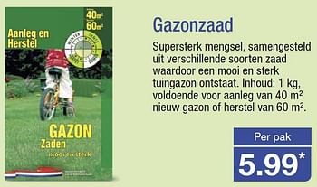 Aanbiedingen Gazonzaad supersterk mengsel, samengesteld - Huismerk - Aldi - Geldig van 18/03/2015 tot 24/03/2015 bij Aldi
